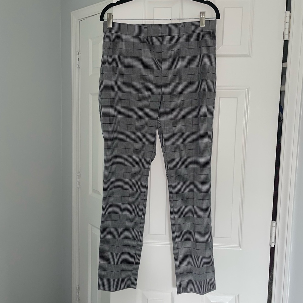 Men's Gray Checkered Pants